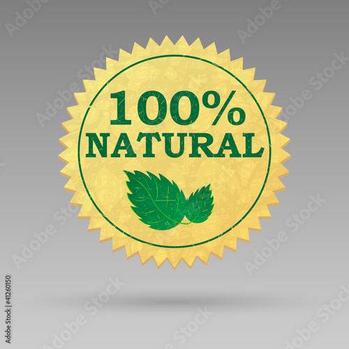 Vintage label for natural products. Vector illustration.