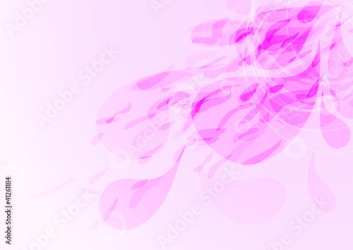 Falling flower petals abstraction
