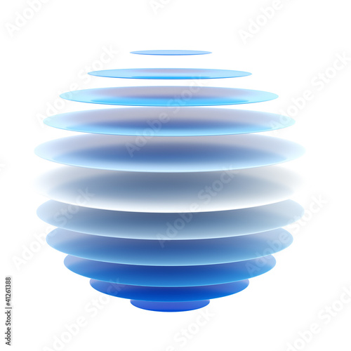 Abstract blue layer sphere ...