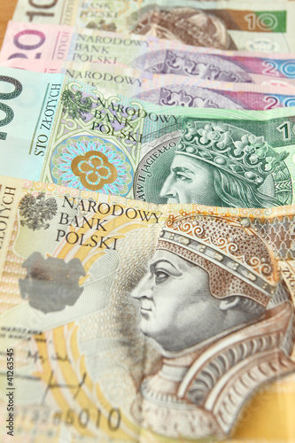 Polish money : 200, 100, 20 and 10 zloty notes