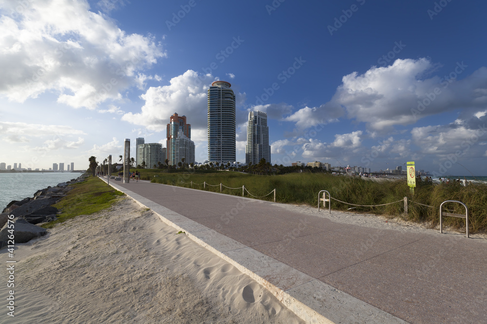 South Point park at Miami Beach, Florida