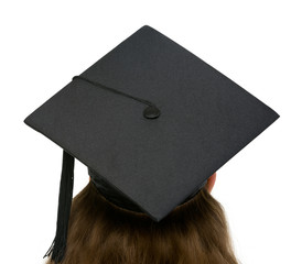 Copy space on top of graduation cap