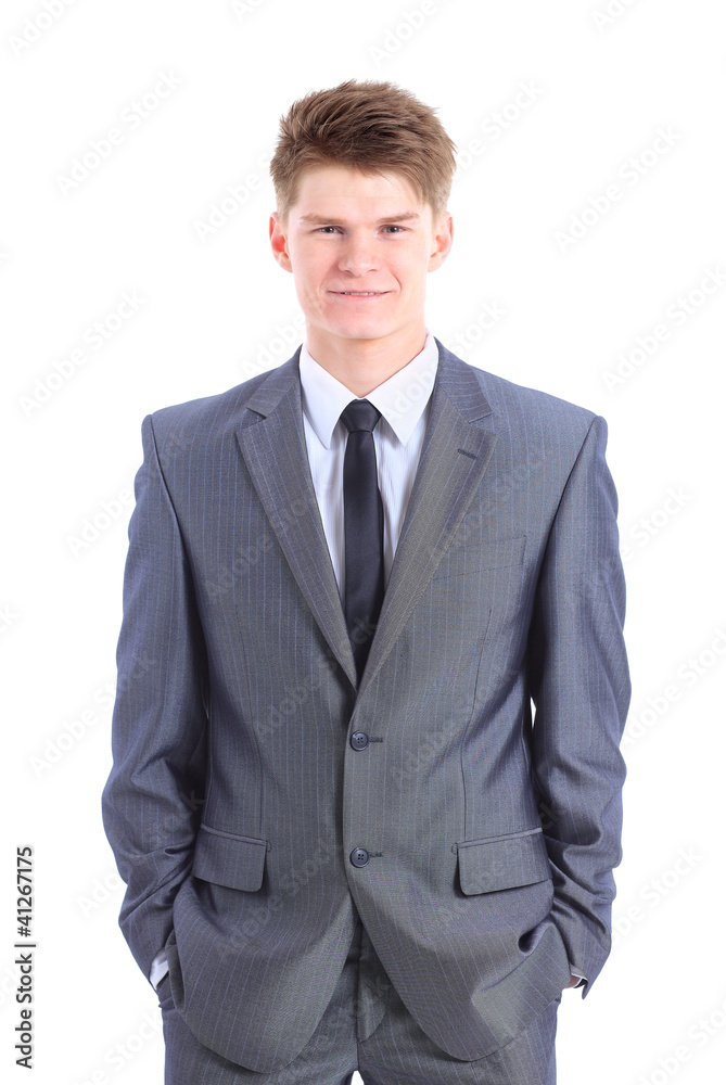 young business man isolated on white background young business man isolated on white background