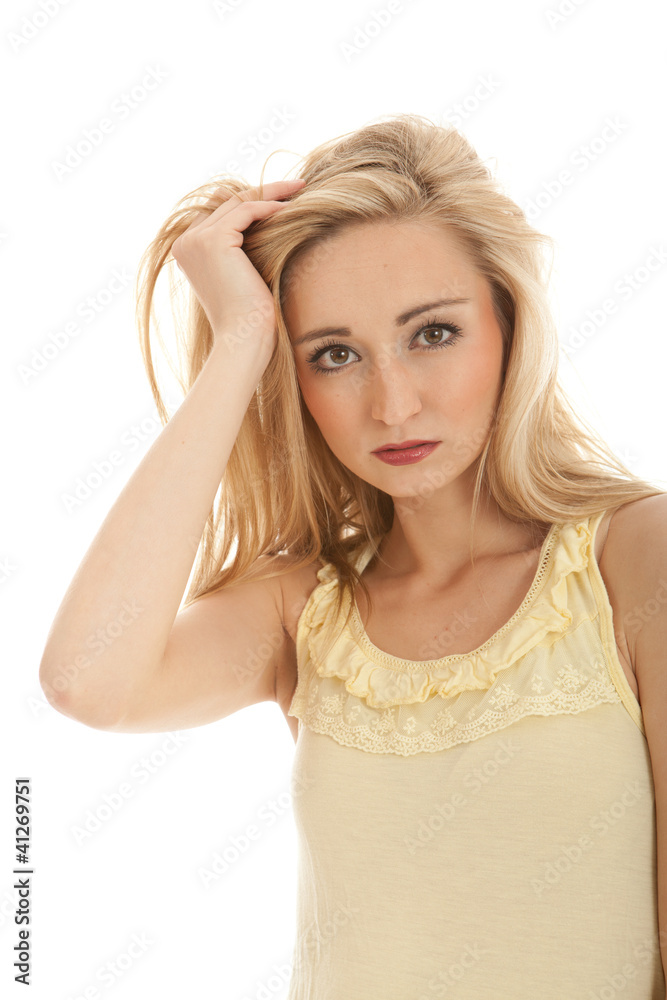 young beautiful blonde woman emotion isolated young beautiful blonde woman emotion isolated