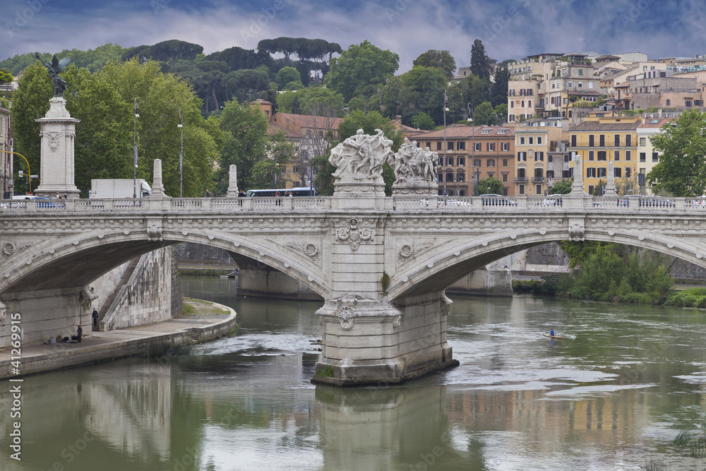 Roma, ponte Vittorio, veduta parziale