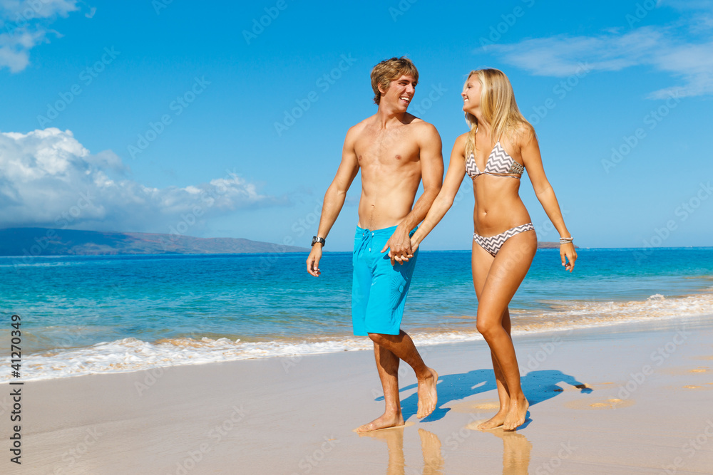 Attractive Couple on the Beach