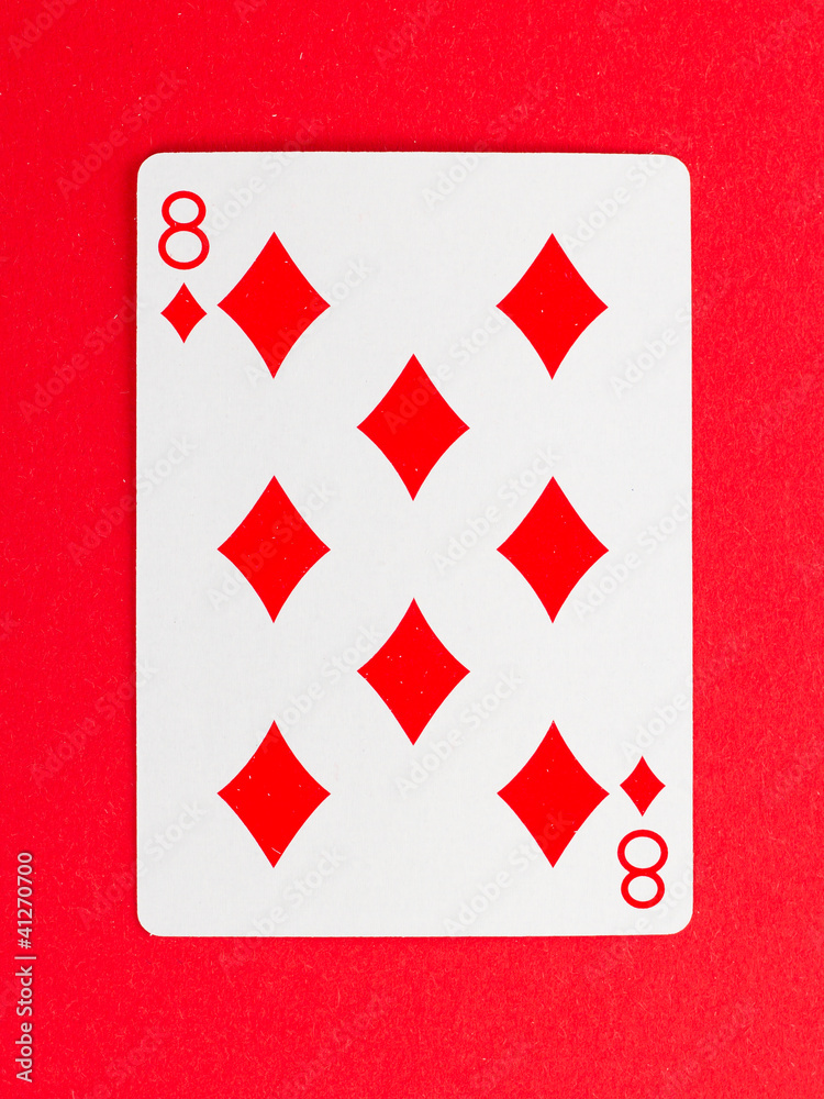 Obraz premium Old playing card (eight)