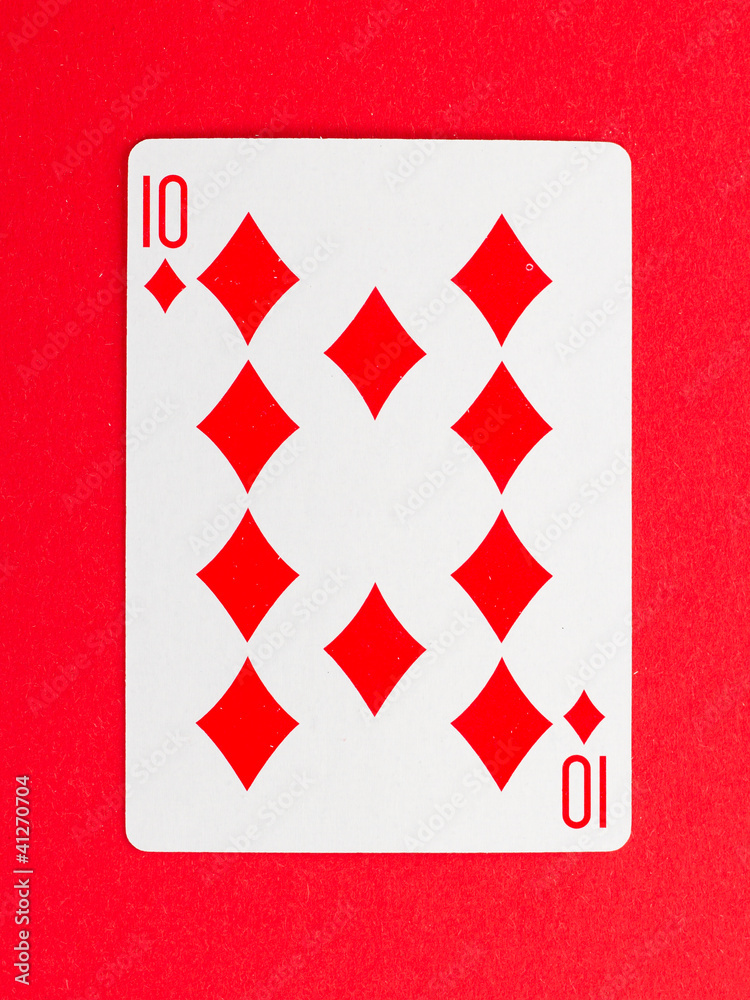 Old playing card (ten)