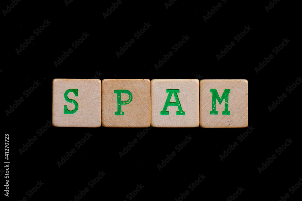 Letters on wooden blocks (spam) Letters on wooden blocks (spam)