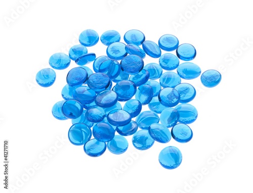 Blue glass beads