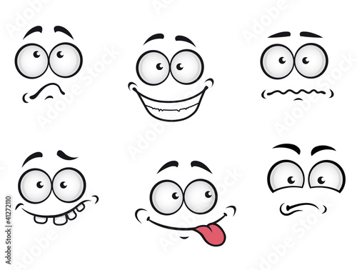 Cartoon emotions faces