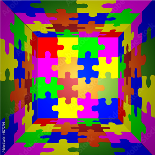 Vector puzzle abstract background. Eps10