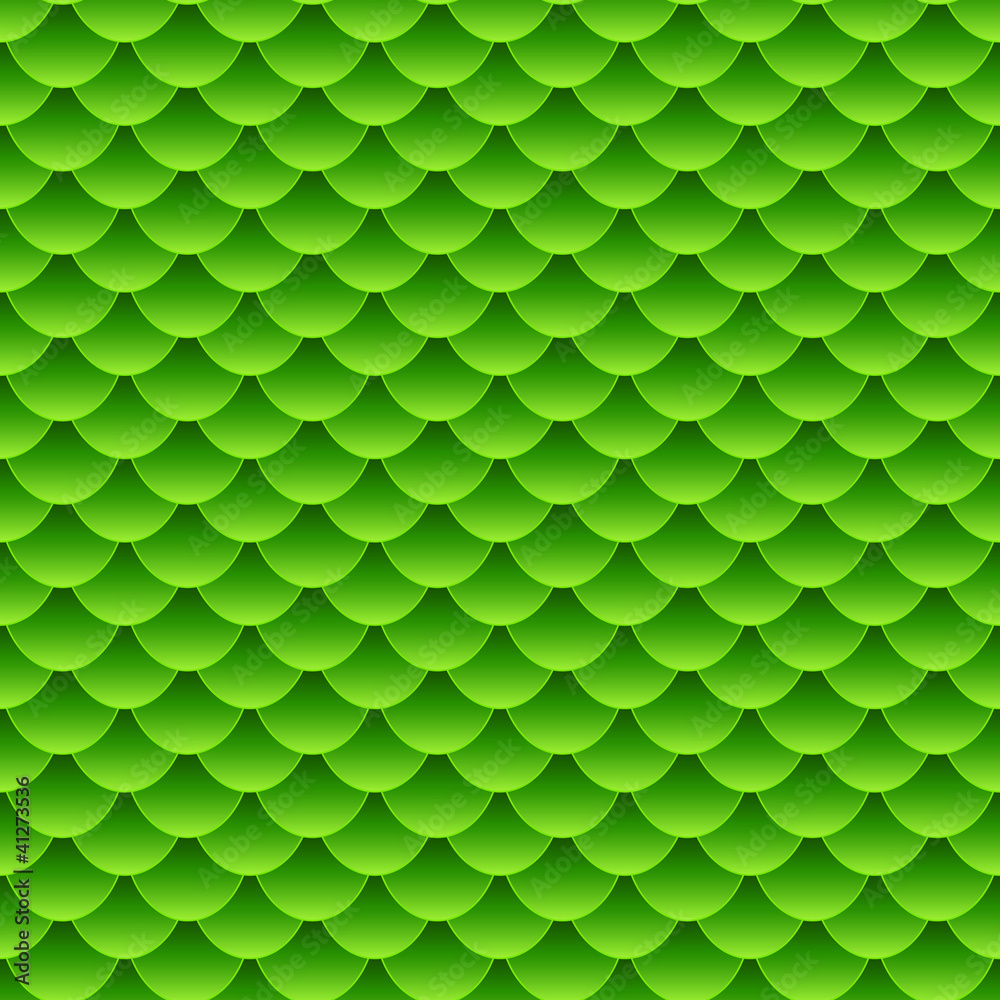 Seamless small green fish scale pattern