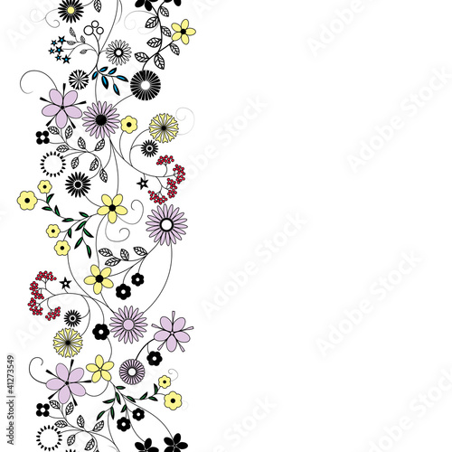 Seamless flower background pattern.