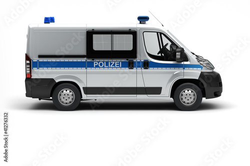 Einsatzfahrzeug der Polizei (Seitenansicht)