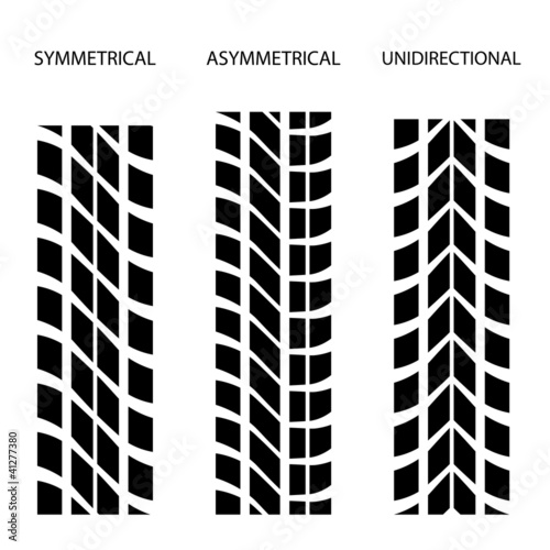 vector tyre symmetrical asymmetrical unidirectional photo