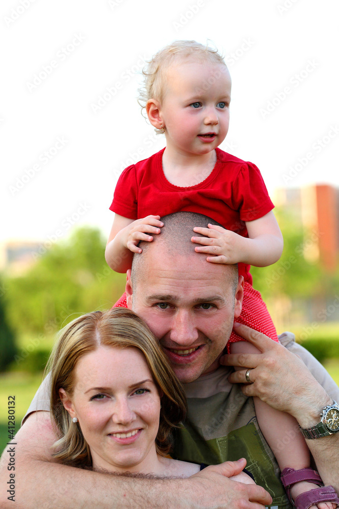 Happy family of three Happy family of three