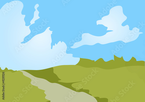 Cartoon landscape background