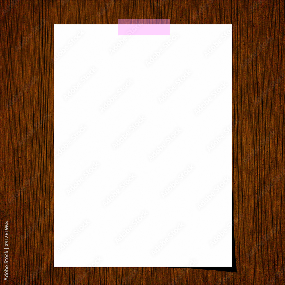 Blank paper on old wood background Blank paper on old wood background