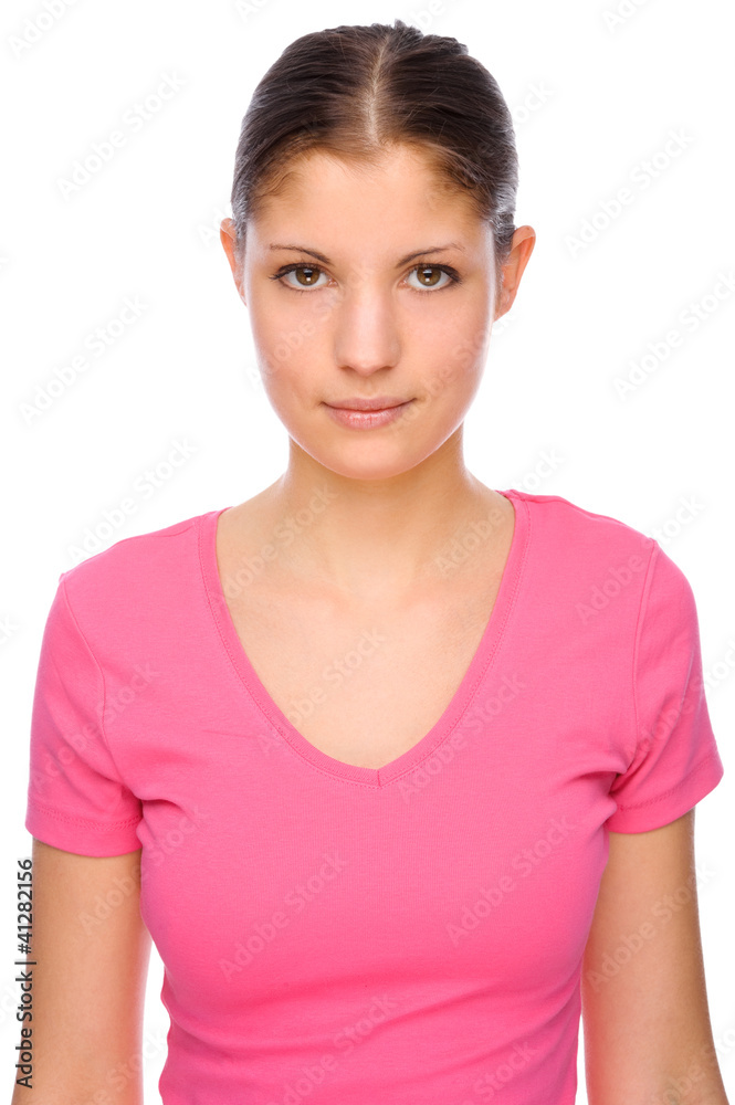 Full isolated portrait of a beautiful and happy woman Full isolated portrait of a beautiful and happy woman