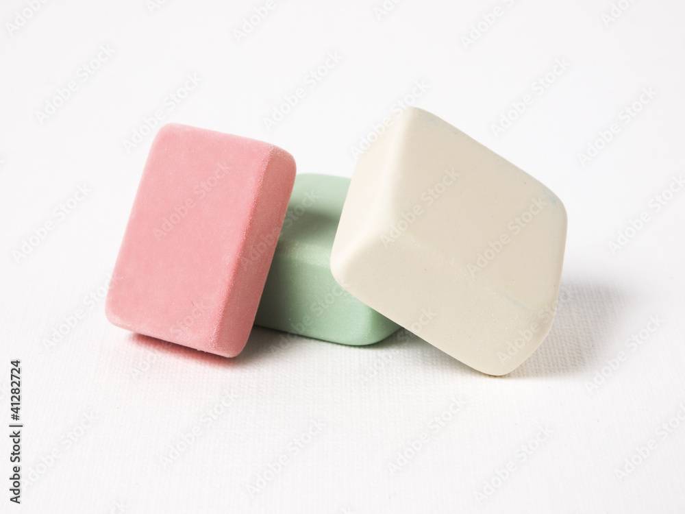 three erasers three erasers