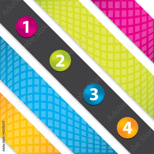special background with icons numbered from one to four