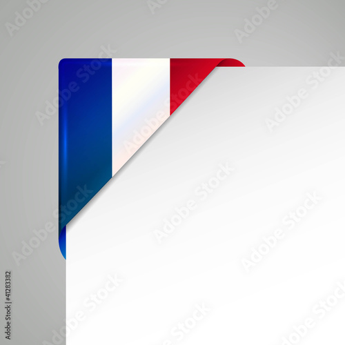 france metallic corner flag illustration