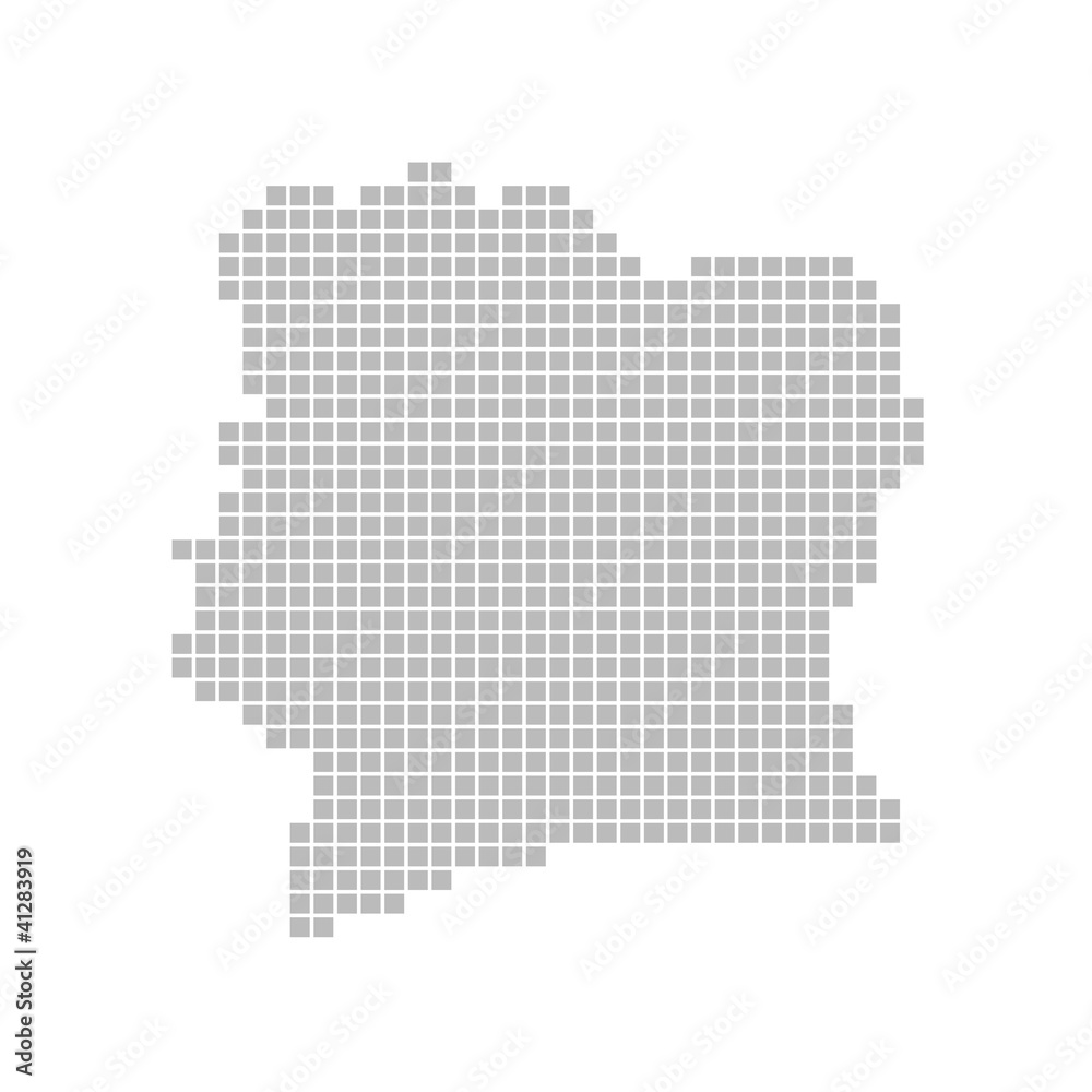 Pixelkarte - Elfenbeinküste