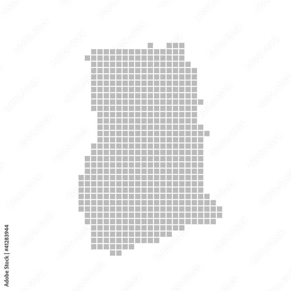 Pixelkarte - Ghana
