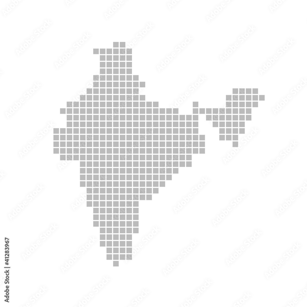 Pixelkarte - Indien