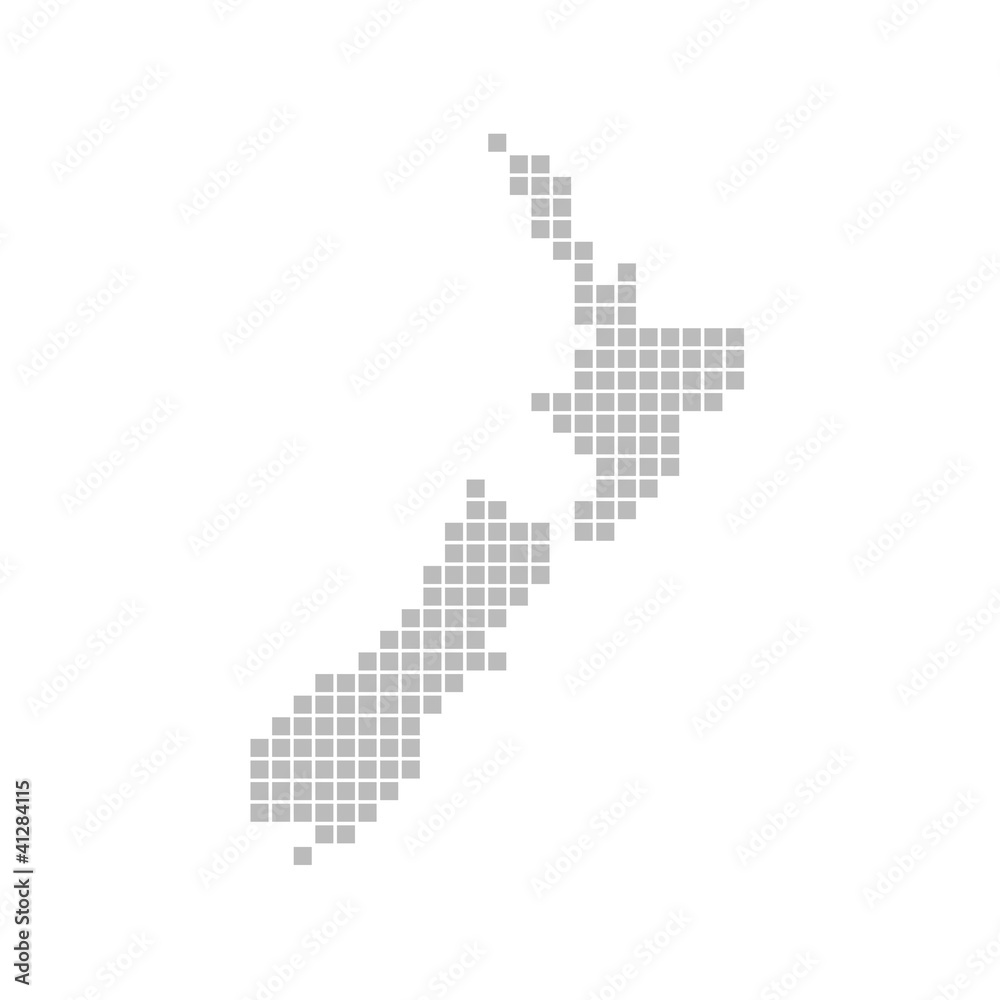 Pixelkarte - Neuseeland