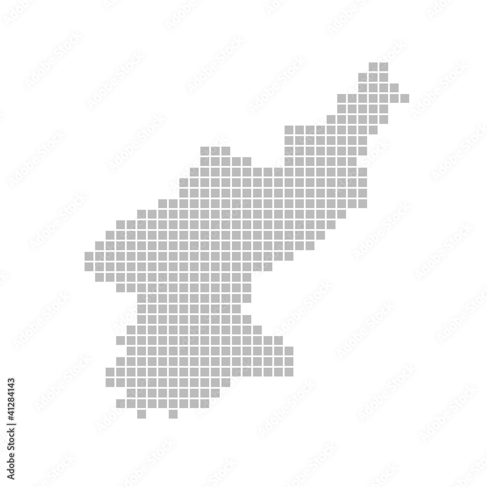 Pixelkarte - Nordkorea
