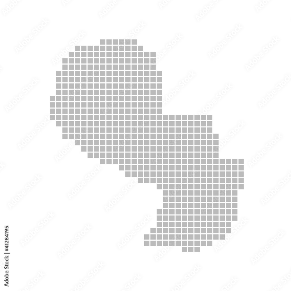 Pixelkarte - Paraguay Pixelkarte - Paraguay