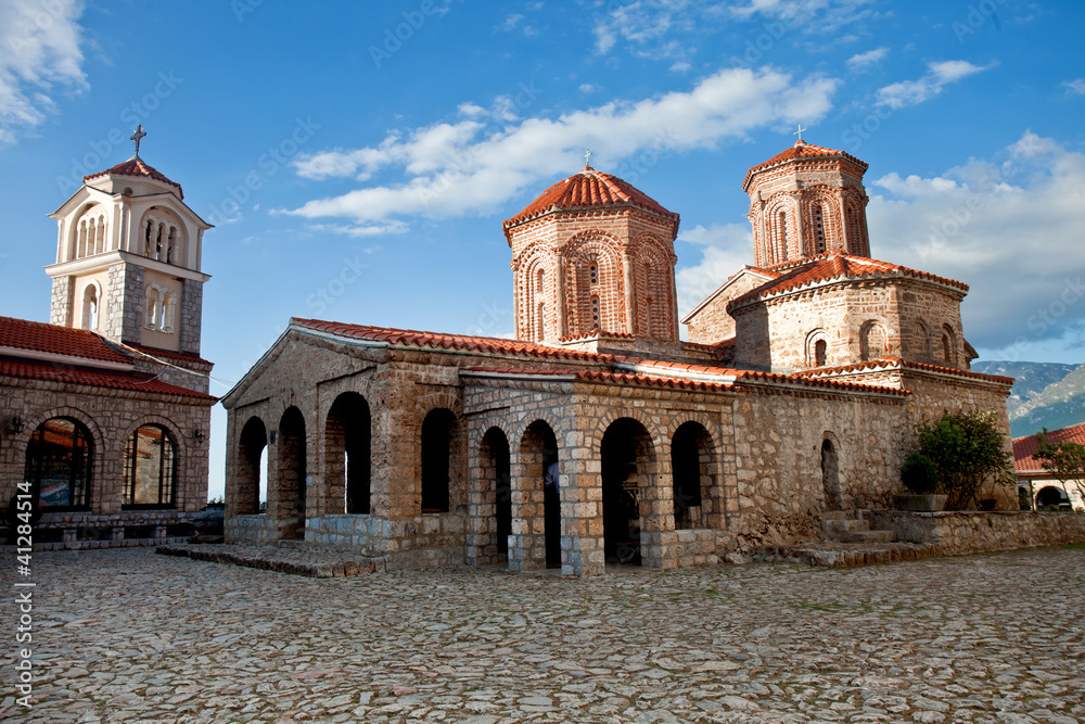A view of an orthodox monastery St. Naum in Ohrid, Macedonia