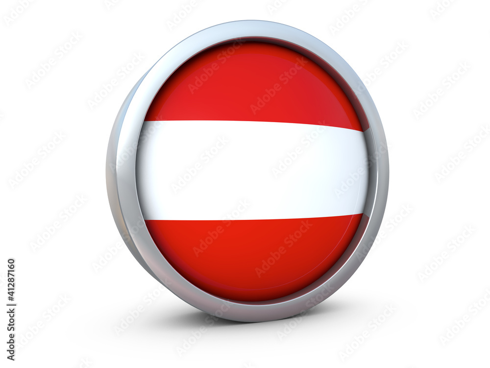 Austria flag icon 3d render Austria flag icon 3d render