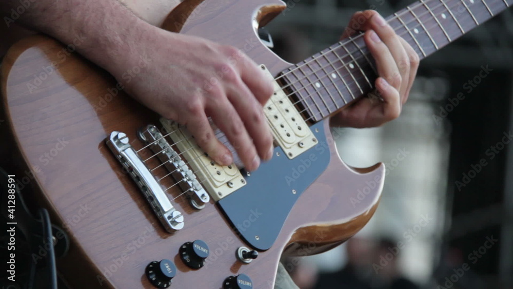 Guitarist at concert