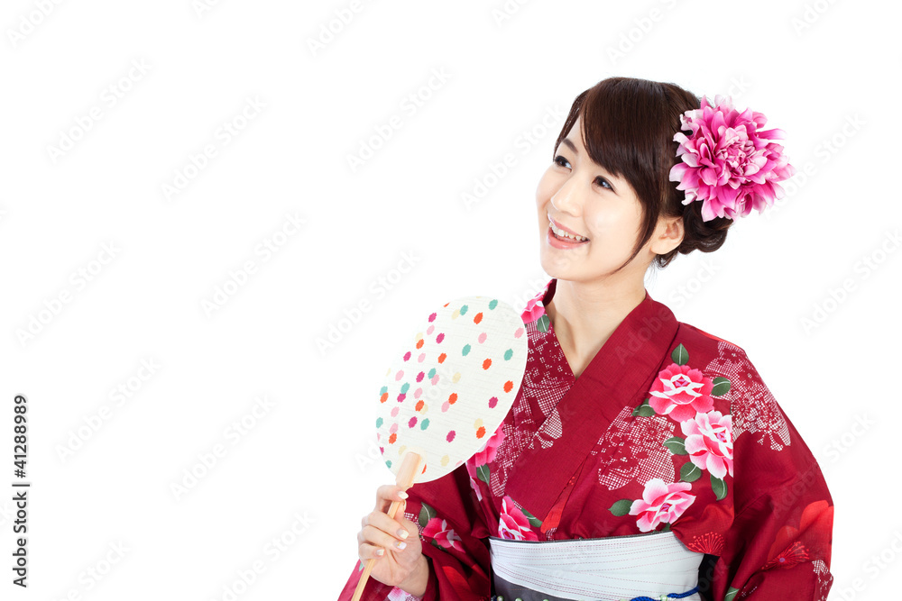 Beautiful kimono woman. Portrait of asian woman. Beautiful kimono woman. Portrait of asian woman.