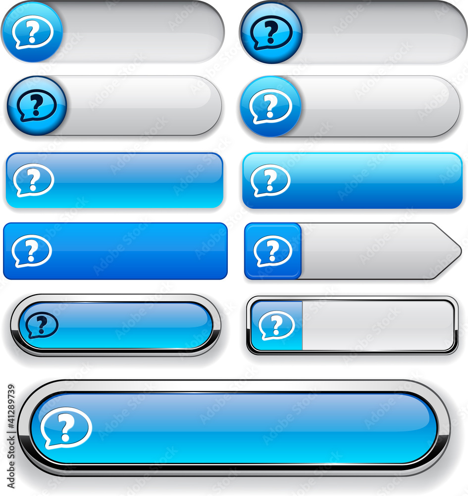 FAQ high-detailed web button collection. FAQ high-detailed web button collection.