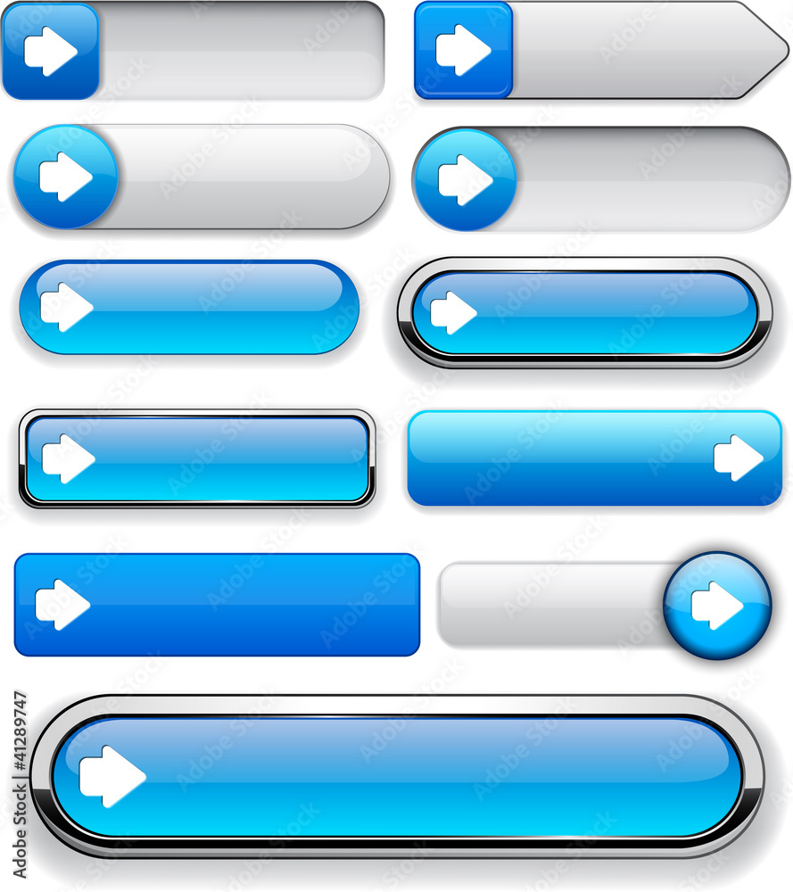 Arrow high-detailed web button collection. Arrow high-detailed web button collection.