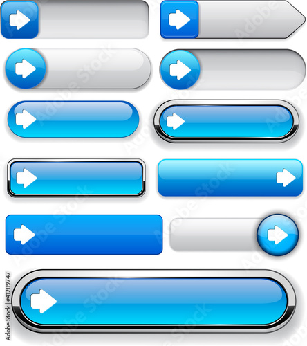 Arrow high-detailed web button collection.