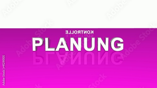 Text Rotation - Analyse Planung Durchführung Kontrolle Pink 2