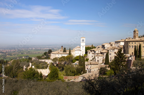 Panoramic view of the church in Assisi