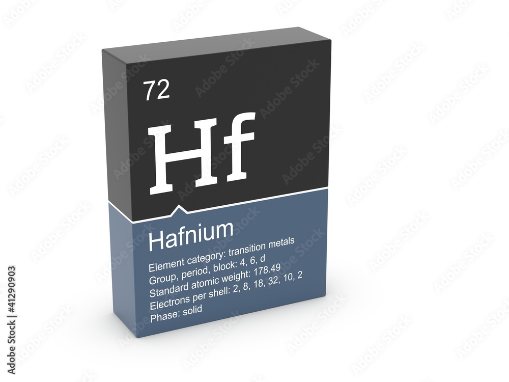 Hafnium from Mendeleev's periodic table