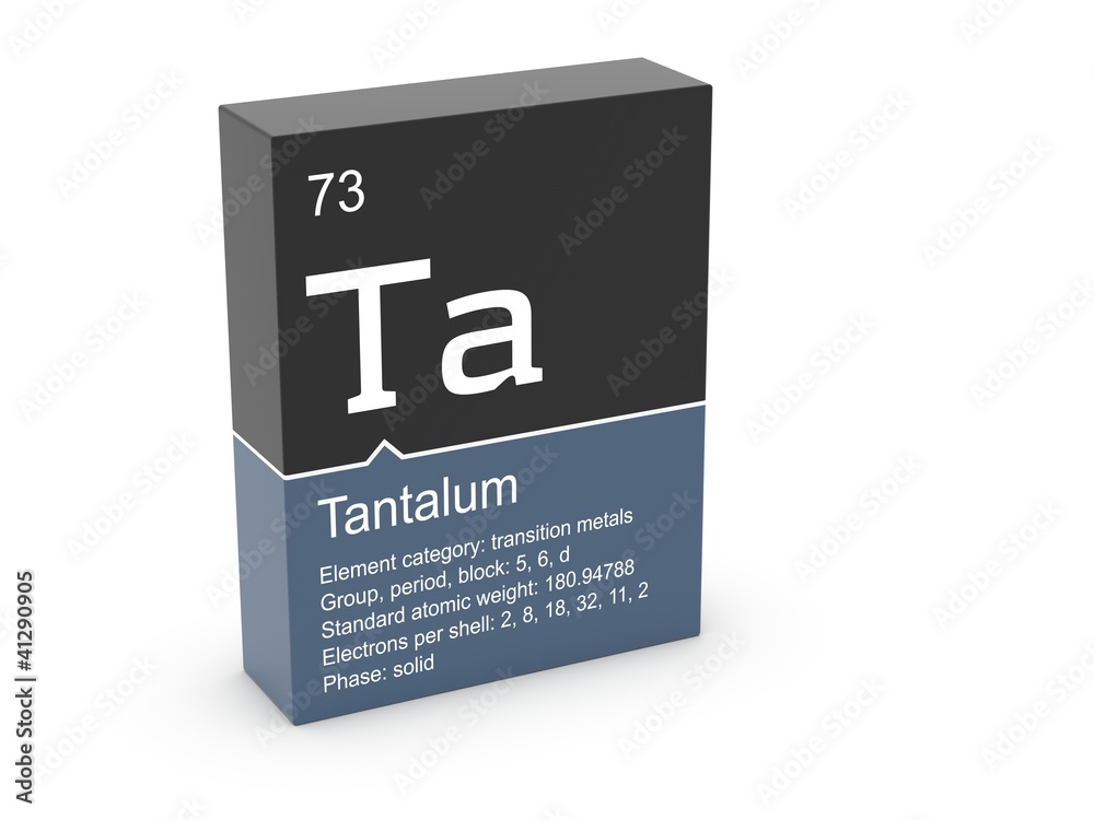 Tantalum from Mendeleev's periodic table Tantalum from Mendeleev's periodic table