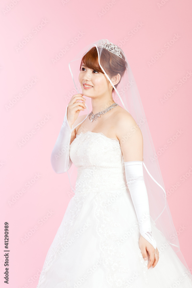 Beautiful asian woman dressed as a bride Beautiful asian woman dressed as a bride