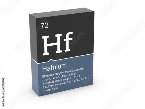 Hafnium from Mendeleev's periodic table