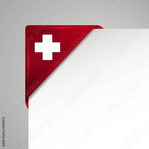 swiss metallic vector corner