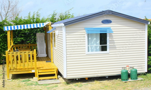 mobilhome,avec  terrasse photo