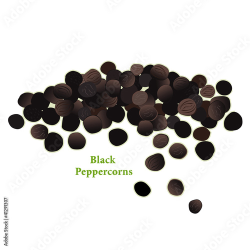 Black Peppercorns, dried pepper, universal spice for cooking,