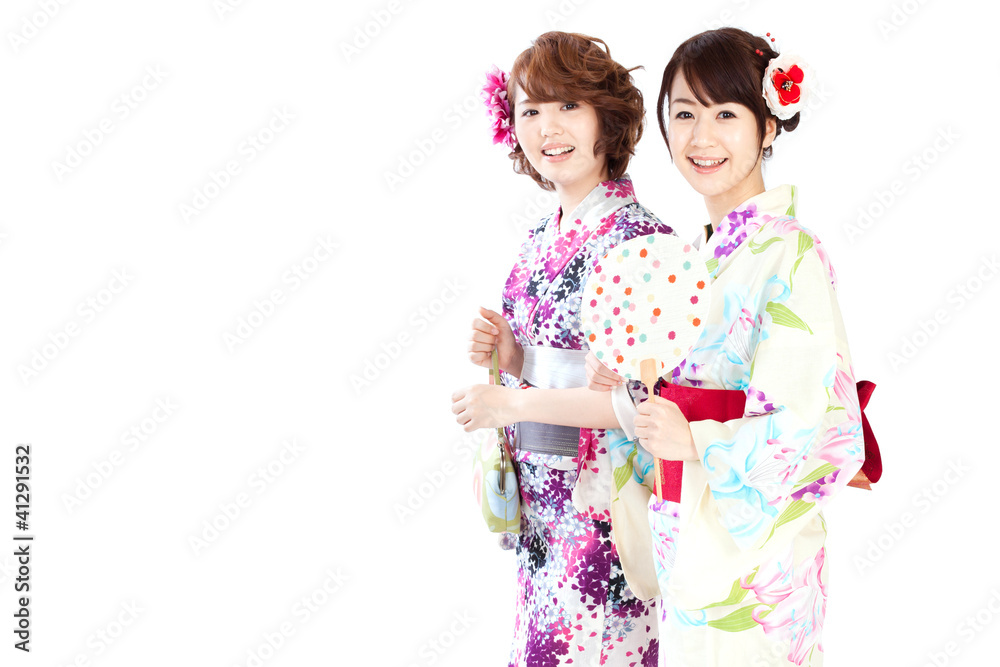 Beautiful kimono women. Portrait of asian women. Beautiful kimono women. Portrait of asian women.